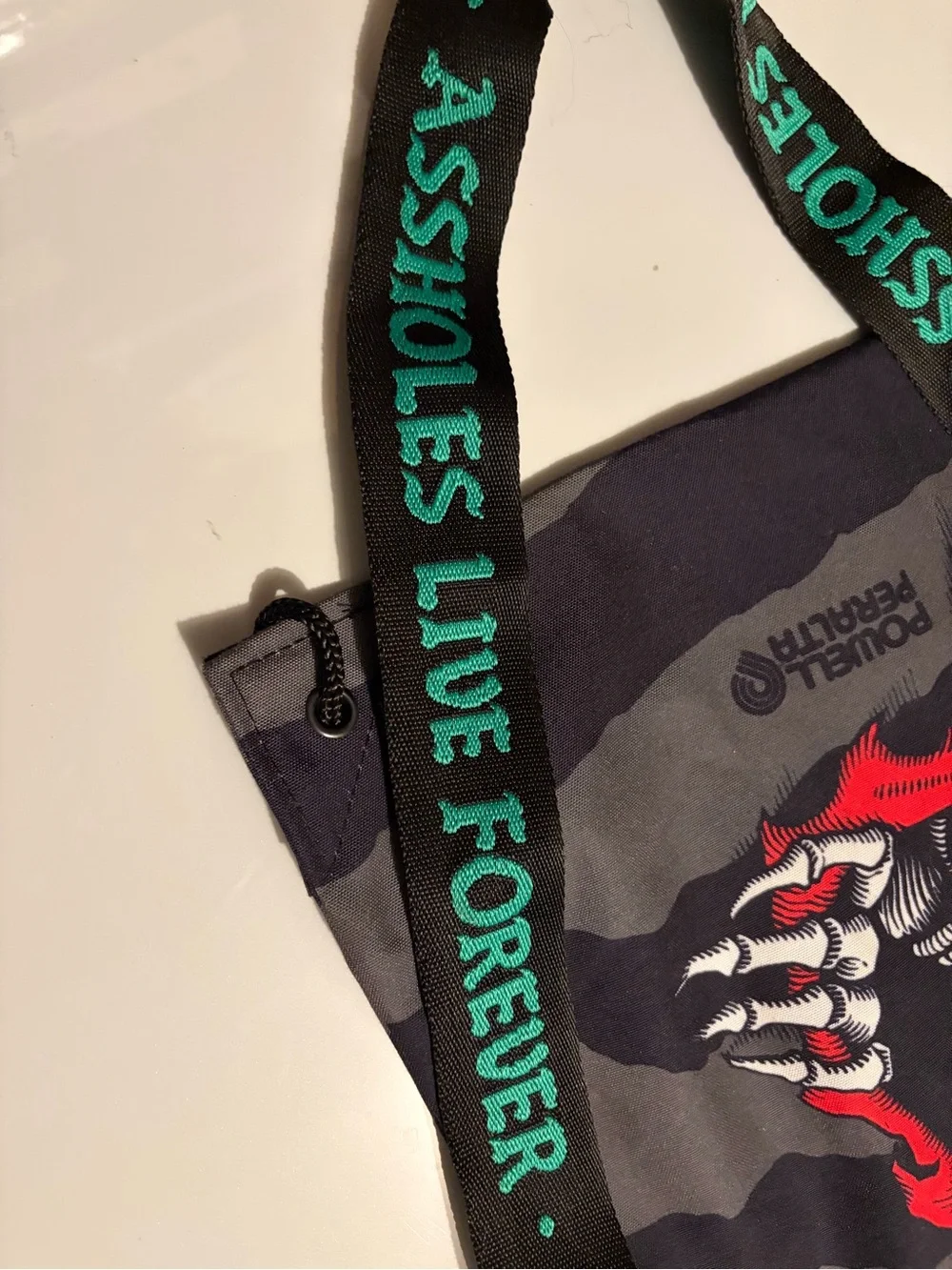 Rare Powell Peralta bones brigade Drawstring Backpack Tony Hawk supreme Stussy